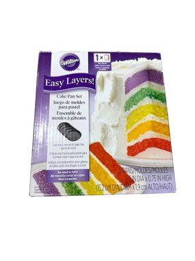 Wilton Easy Layers Cake Pan Set for 6" Multi-Layer Cakes 5 Non-Stick Pans